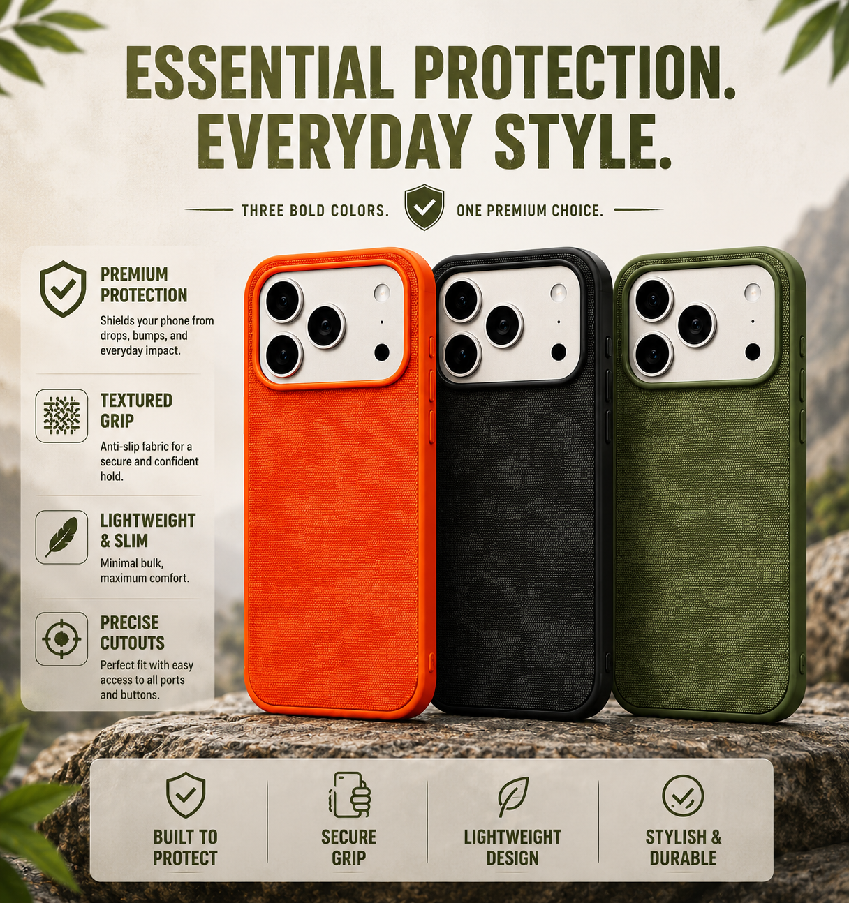 Woven Texture Phone Case Compatible with iPhone