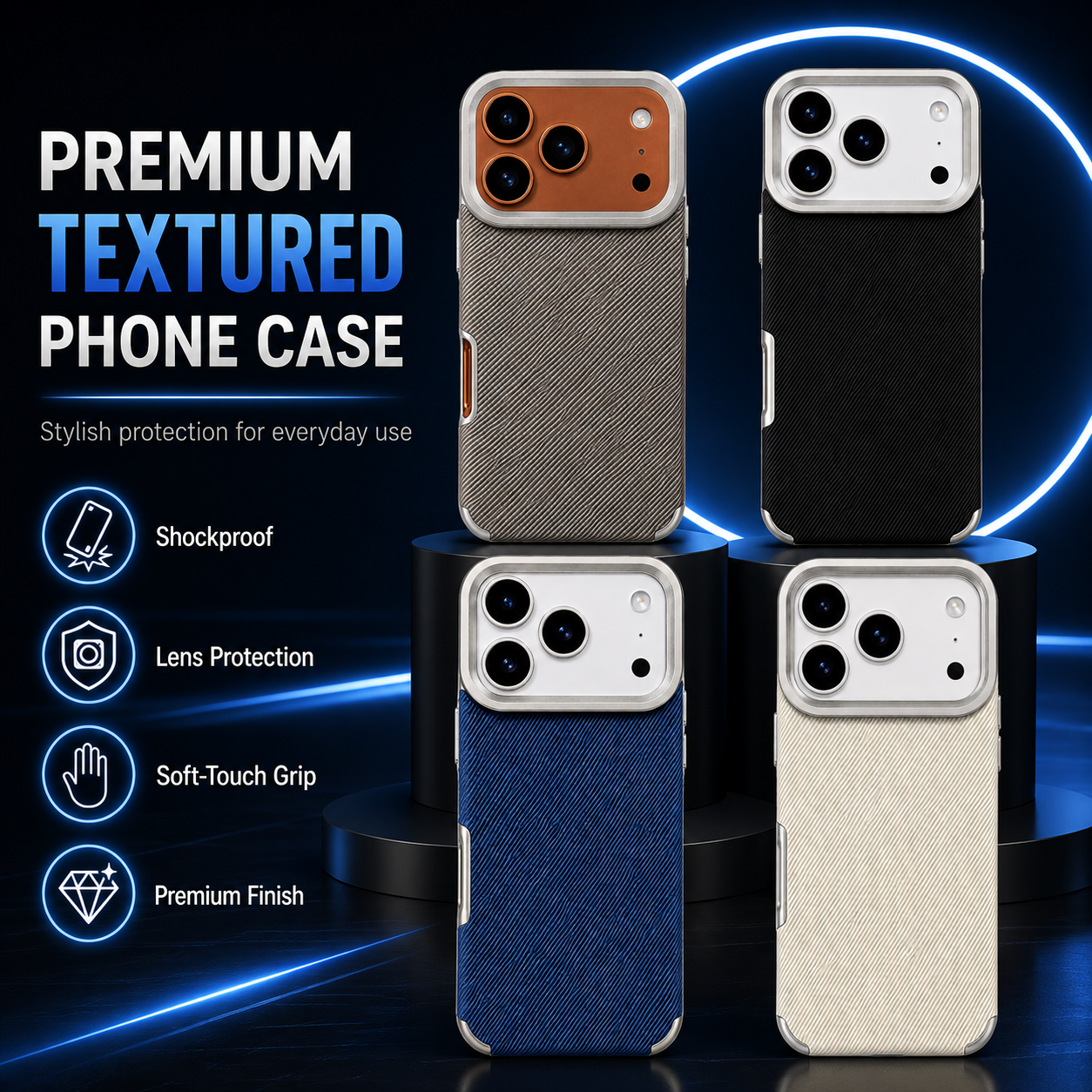 Signature Texture Case Compatible with iPhone