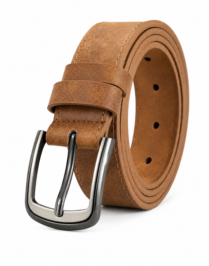 Leather Men’s Wide Buckle Belt