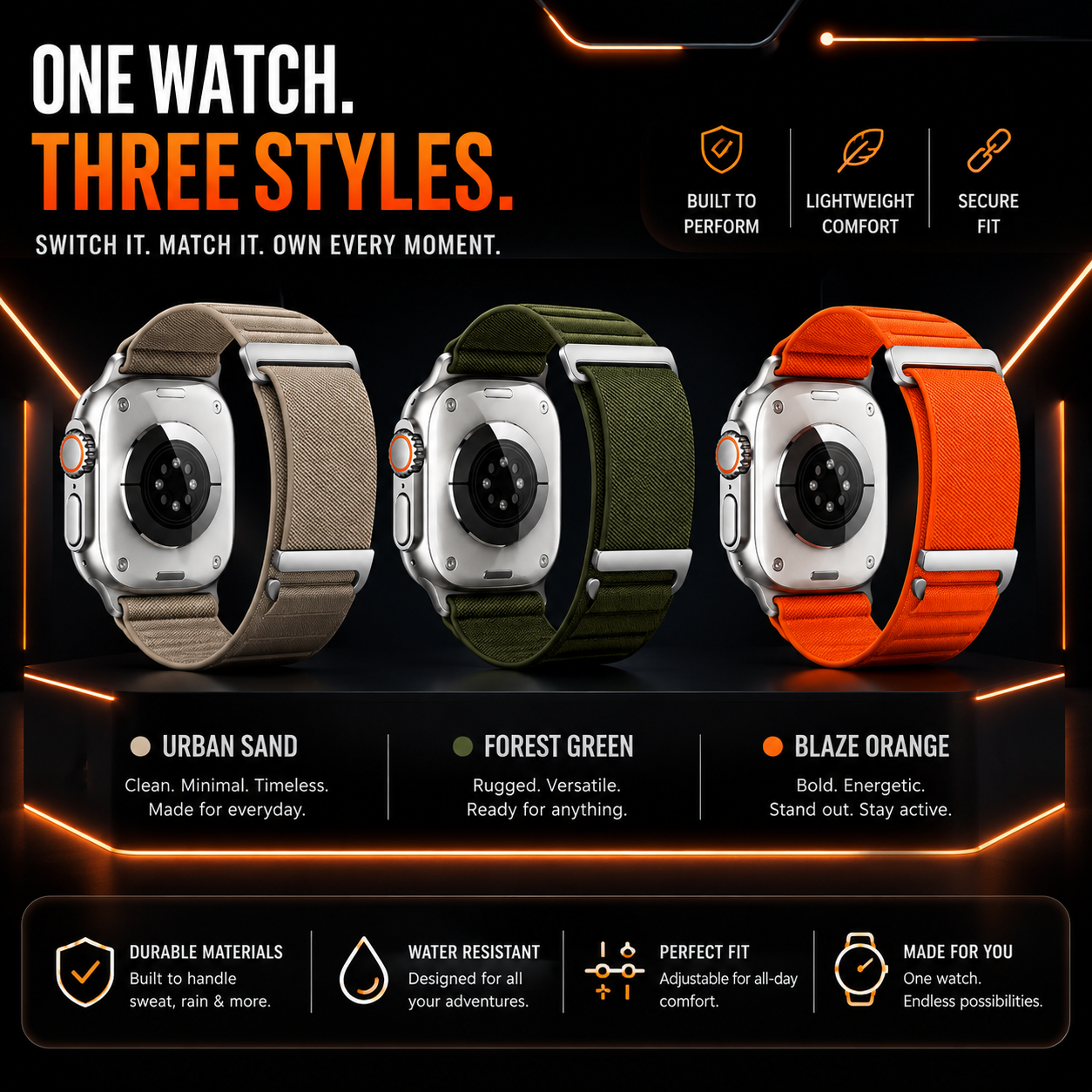 Nylon Strap Compatible for Apple Watch