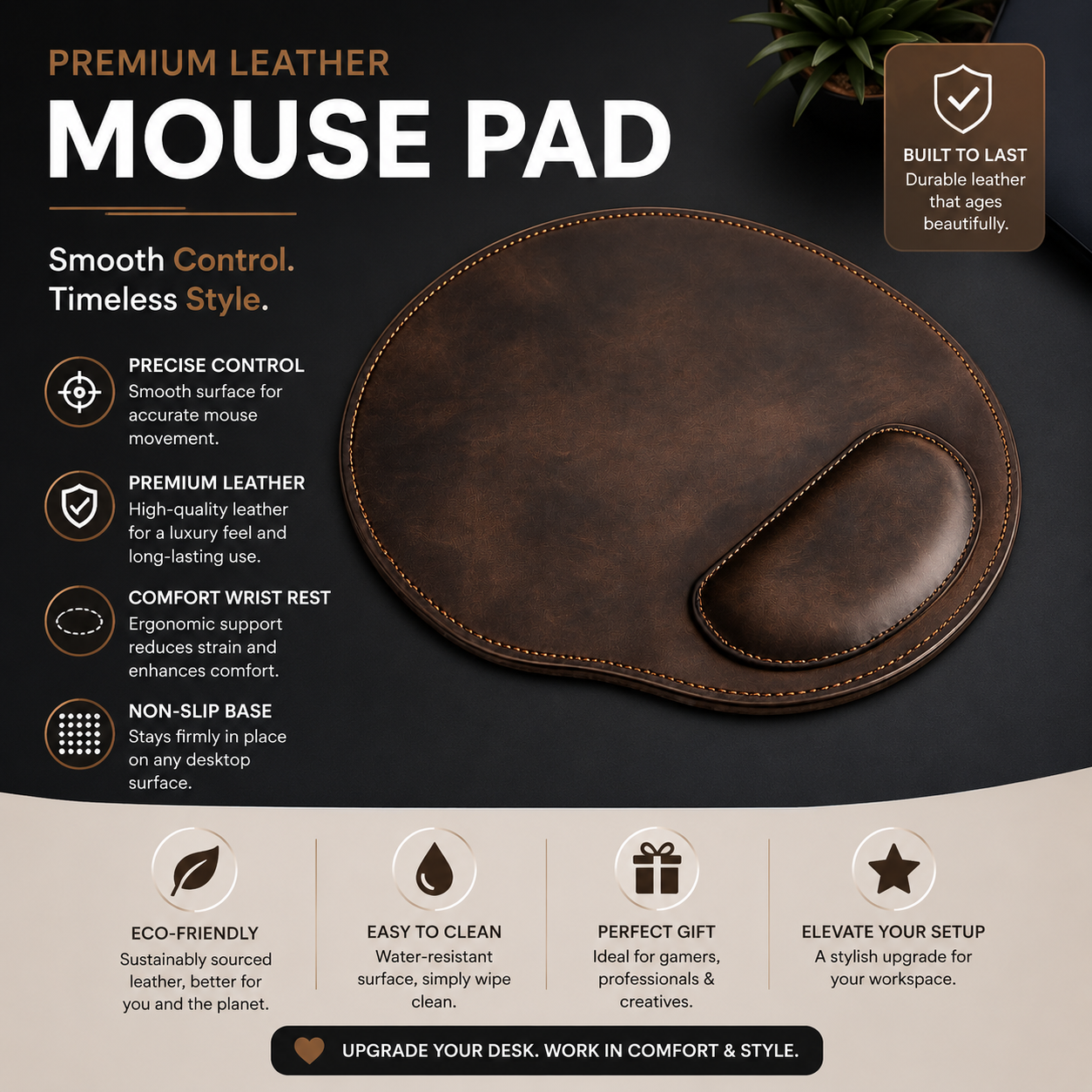 Premium Leather Mouse Pad