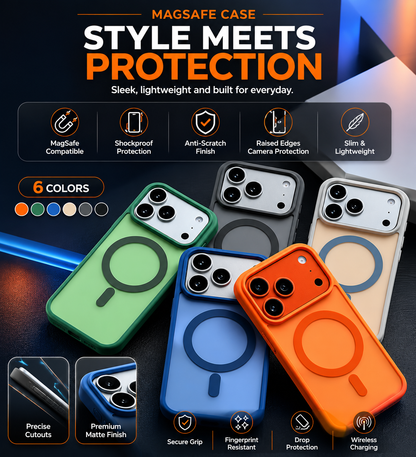 Soft-Touch Magnetic Phone Case Compatible with iPhone
