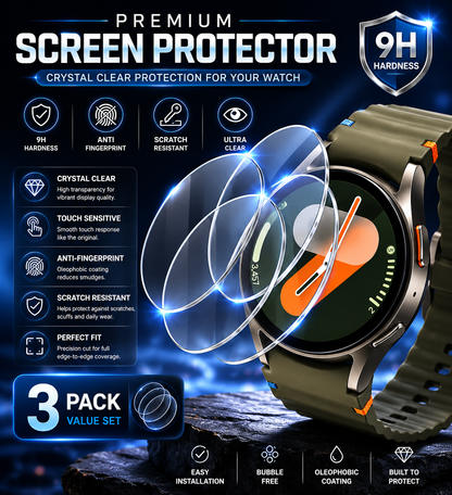 3-Pack Screen Protector Compatible for  Samsung Galaxy Watch